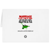 Witty marriage slogan cards (Back Horizontal)