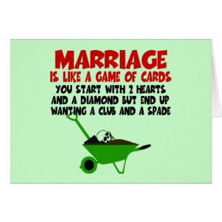 Witty marriage slogan cards