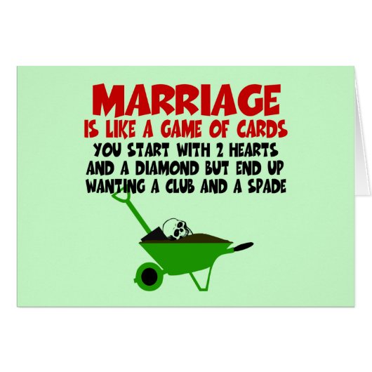 Witty marriage slogan cards (Front Horizontal)