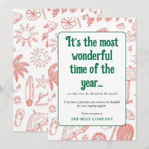 Witty Modern Summer Corporate Christmas Card