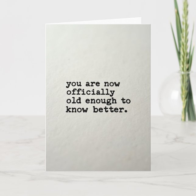 Witty Monospace Birthday Card (Front)