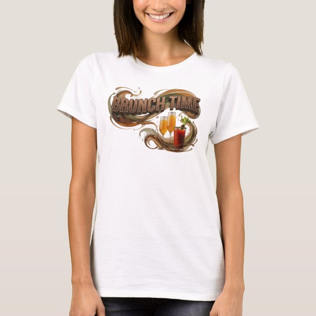 Witty Orange BRUNCH TIME Graphic Tee (Front)