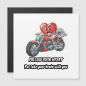 witty relationship quote gift heart riding bike (Front/Back)
