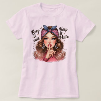 Witty Retro Girl T-Shirt – Keeping it Cute & Mute