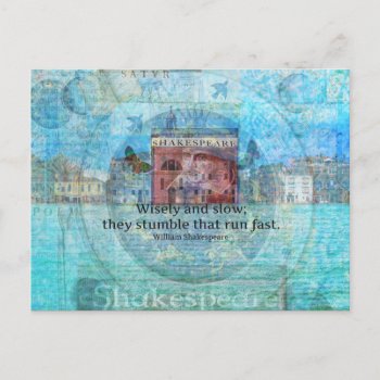 Witty Shakespeare Quote From Romeo And Juliet Postcard by shakespearequotes at Zazzle