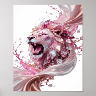 Witty Silver LION KING Bold Design Poster