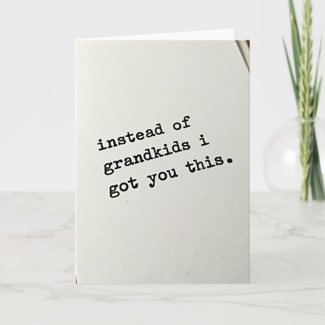 Witty Typewriter Birthday Card (Front)