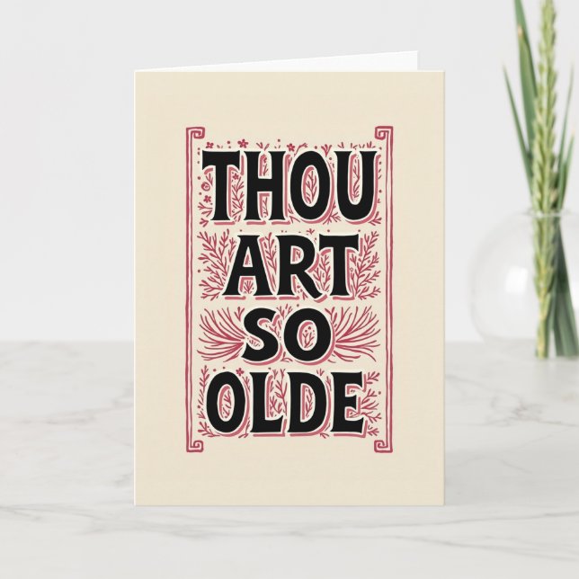 Witty Typographic Birthday Card (Front)