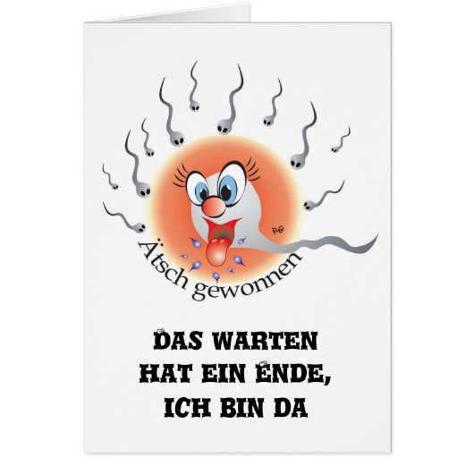 witzige Geburtsanzeige Karte (Front)