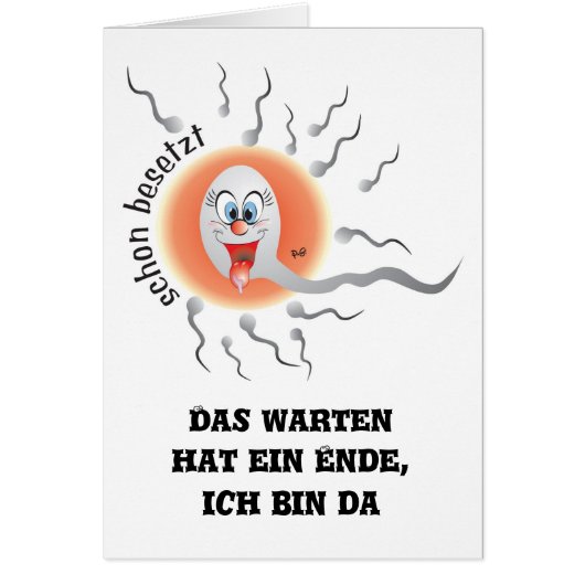 witzige Geburtsanzeige Karte (Front)