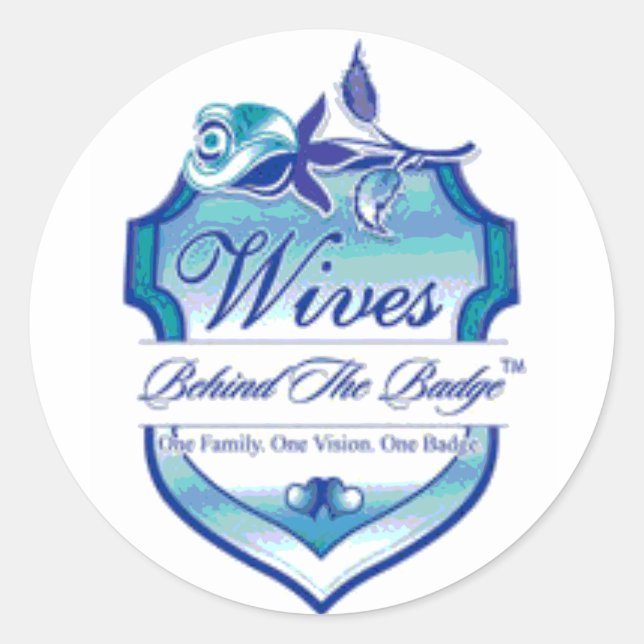 Wives Behind The Badge Classic Round Sticker (Front)