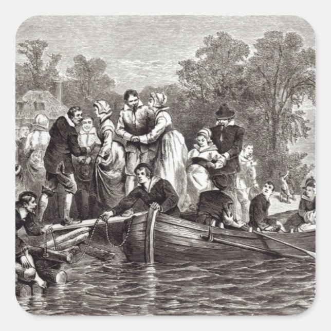 Wives for the Settlers at Jamestown Square Sticker (Front)