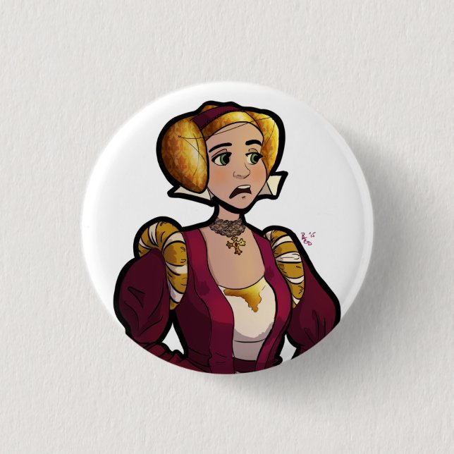 Wives of Henry VIII Badge - Anne of Cleves Pinback Button (Front)