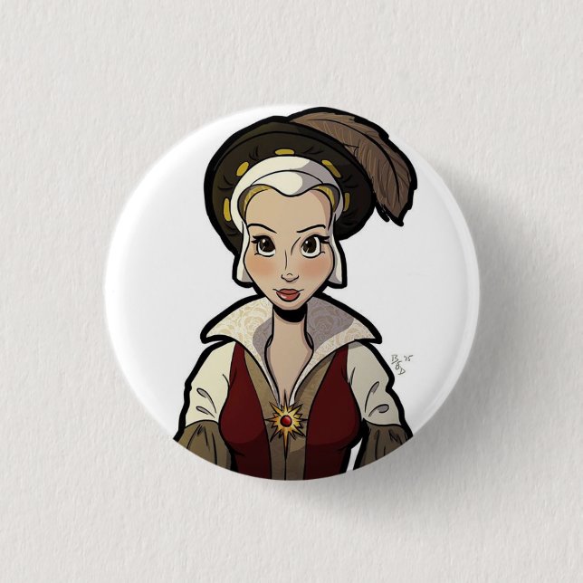 Wives of Henry VIII Badge - Catherine Parr Pinback Button (Front)
