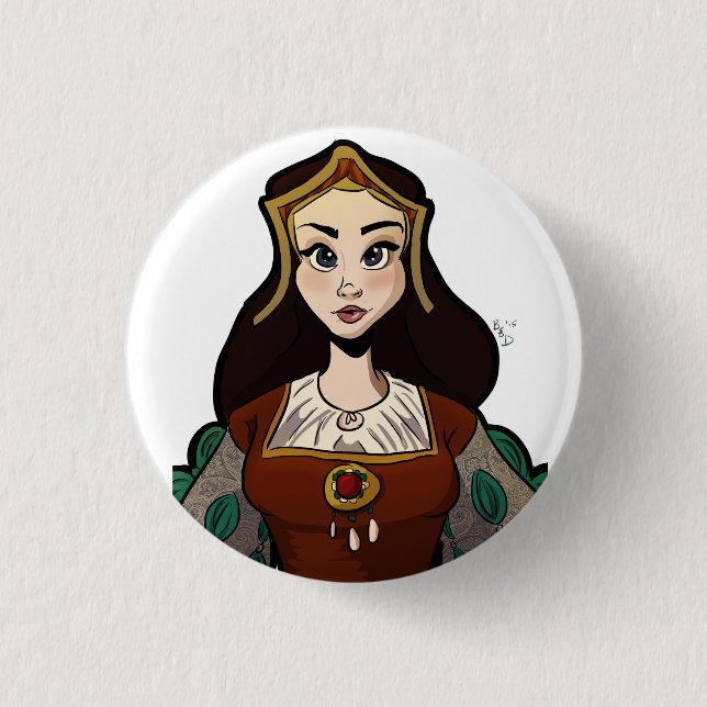 Wives of Henry VIII Badge - Jane Seymour Pinback Button (Front)