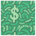 wivey green dollar sign fabric