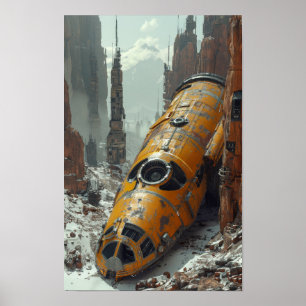 Wix 3D Realistic Photo: The Crashed Alien Space Po Poster