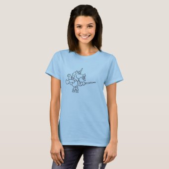 Wizard101 Doodle Diego Attack (Black & White) T-Shirt | Zazzle