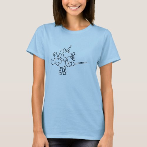 Wizard101 Doodle Diego Attack Black  White T_Shirt