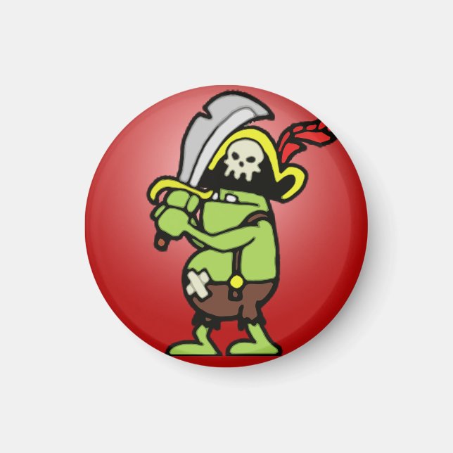 Wizard101 Doodle Pirate Gobbler Magnet (Front)