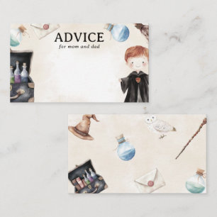 Wizard Advice for Mom and Dad Baby Shower Enclosure Card