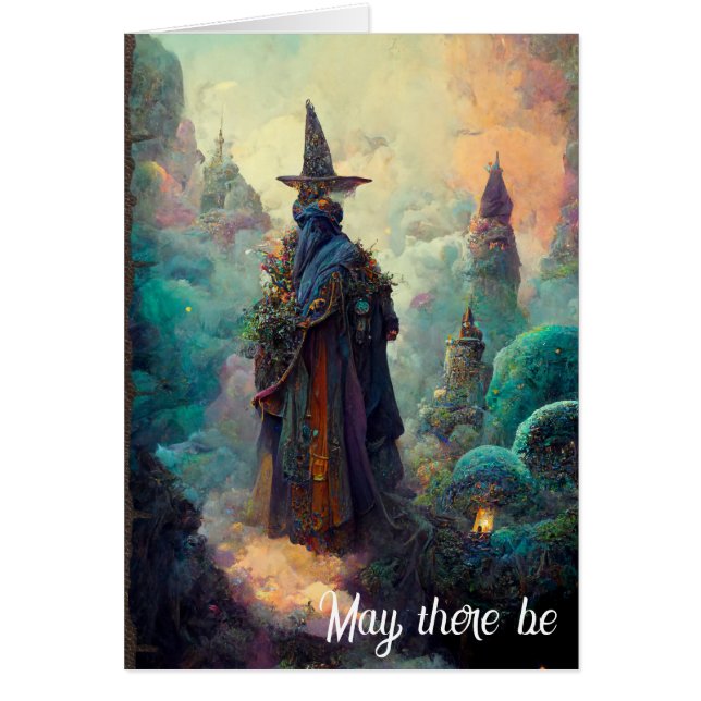 Wizard and Dragon Birthday Cards (Front)
