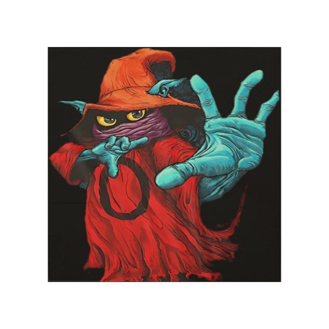 Wizard Art, Mystical Imagery, Fantasy Design, Magi Wood Wall Art (Front)