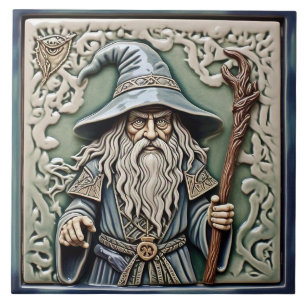 Wizard - Arts And Crafts Ceramic Tile