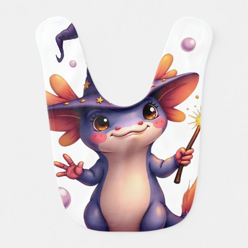 Wizard Axolotl Baby Bib