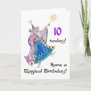 'Wizard' Birthday Card for a 10-year-old