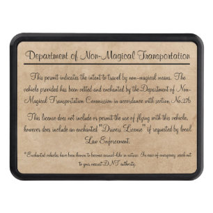 Wizard Car Permit Hitch Cover