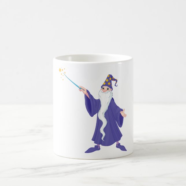 Wizard Casting A Spell Magic Coffee Mug (Center)
