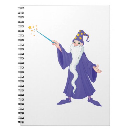 Wizard Casting A Spell Magic Notebook