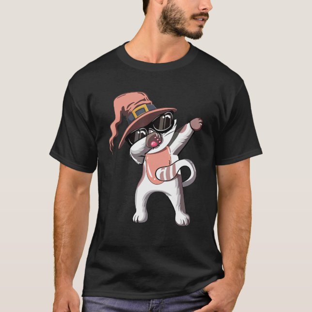 wizard Cat Dabbing T-Shirt (Front)