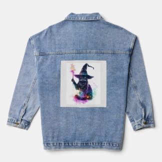 Wizard Cat Magic Denim Jacket
