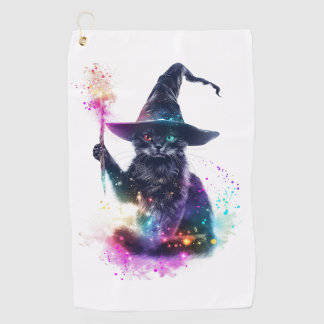 Wizard Cat Magic Golf Towel