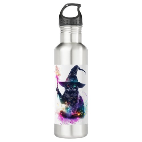 Wizard Cat Magic Stainless Steel Water Bottle