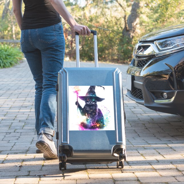 Wizard Cat Magic Sticker (Suitcase Insitu)