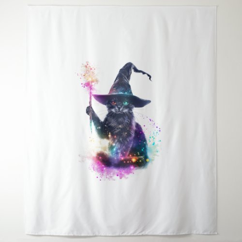 Wizard Cat Magic Tapestry