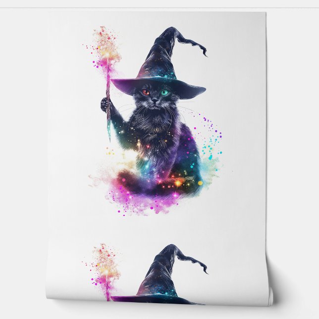 Wizard Cat Magic Wallpaper (Unrolling)