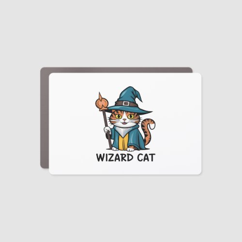 Wizard Cat with stars mystical magical cat lover Car Magnet