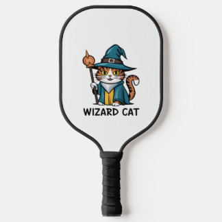 Wizard Cat with stars mystical magical cat lover Pickleball Paddle