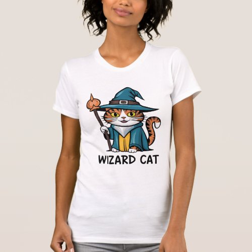 Wizard Cat with stars mystical magical cat lover T_Shirt