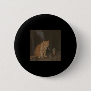 Wizard Cigarette Kitten Funny Smoking Cat Meme Bra Button