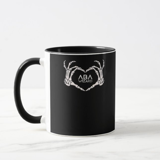 Wizard Classic - Skeleton Hands Heart Mug (Left)