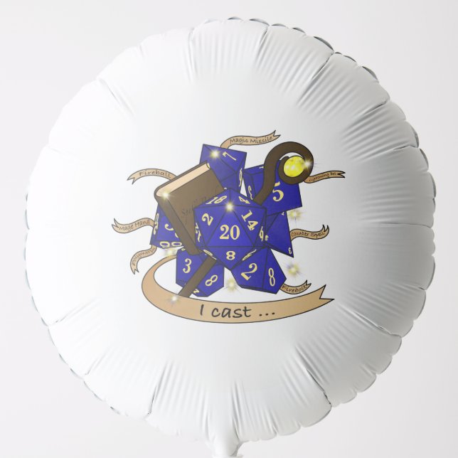 Wizard Dice Design Balloon (Front)