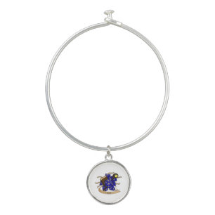 Wizard Dice Design Bangle Bracelet