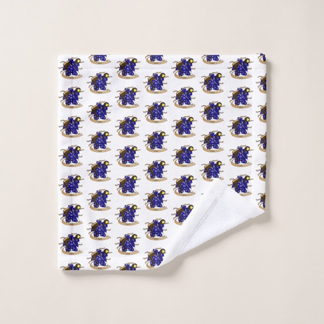 Wizard Dice Design Bath Towel Set (Wash Cloth)