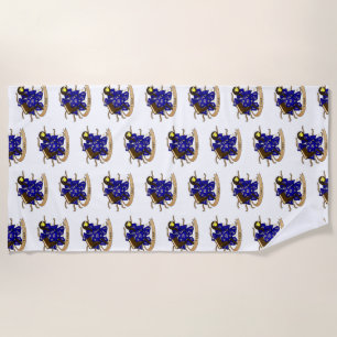Wizard Dice Design Beach Towel