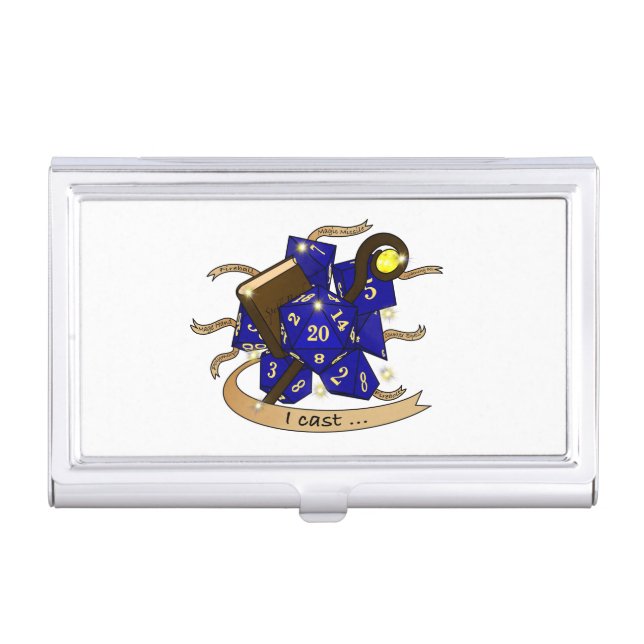 Wizard Dice Design Business Card Case (Front)